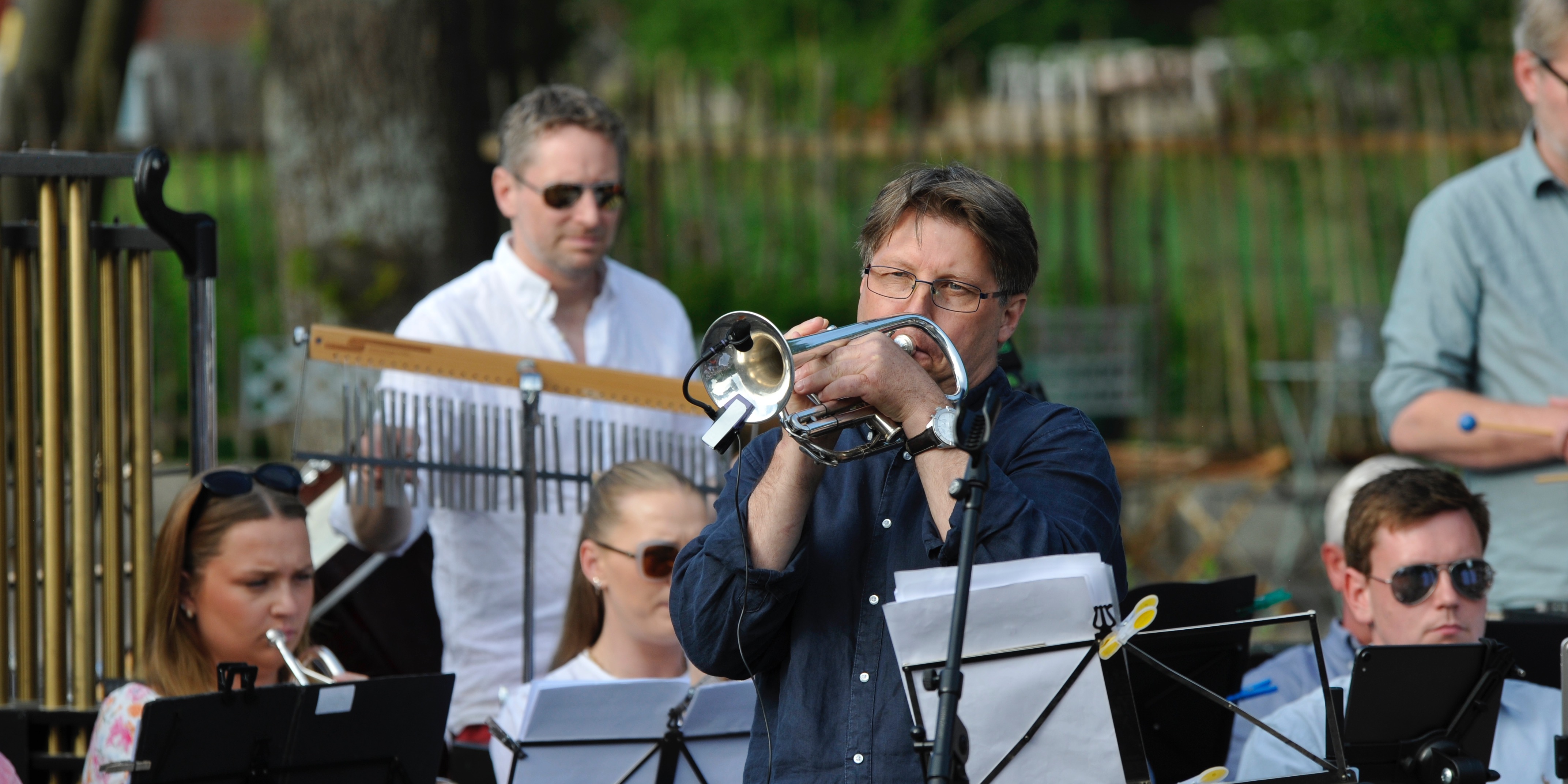 Hans Christian Nystad på kornett.