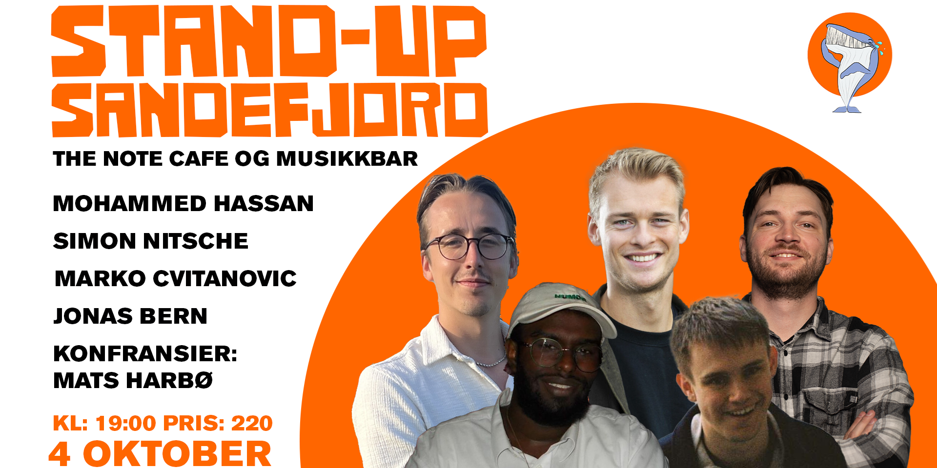 Klubbkveld med stand-up Sandefjord 4 oktober