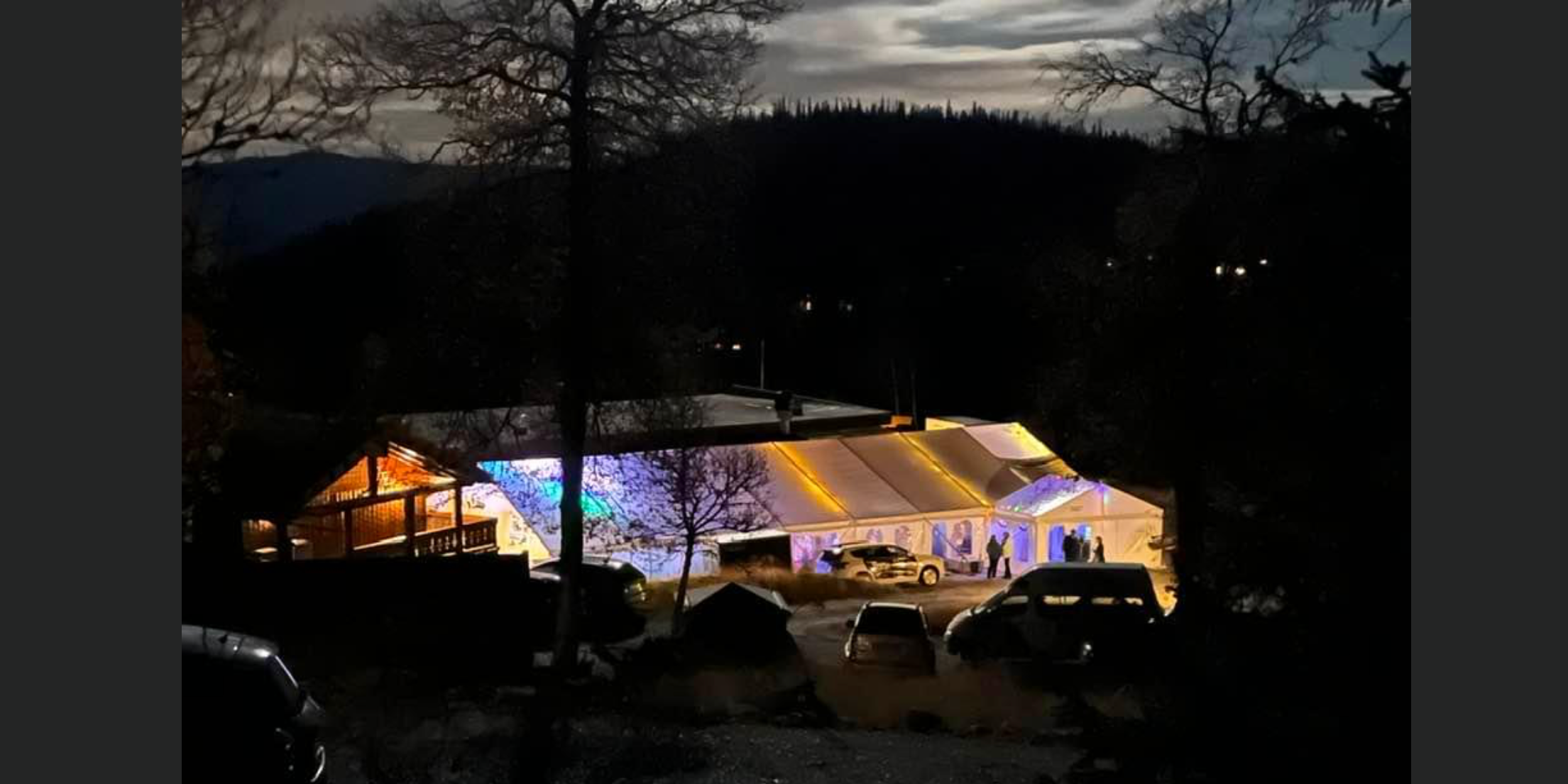 Telt på parkeringen